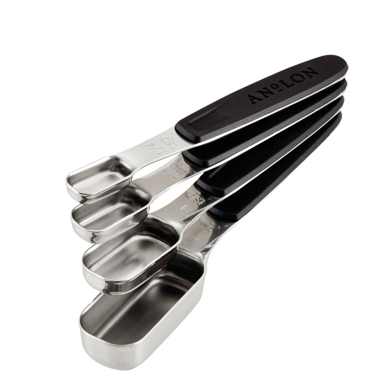 Anolon Suregrip Magnetic Measuring Spoon Set, 4 Piece
