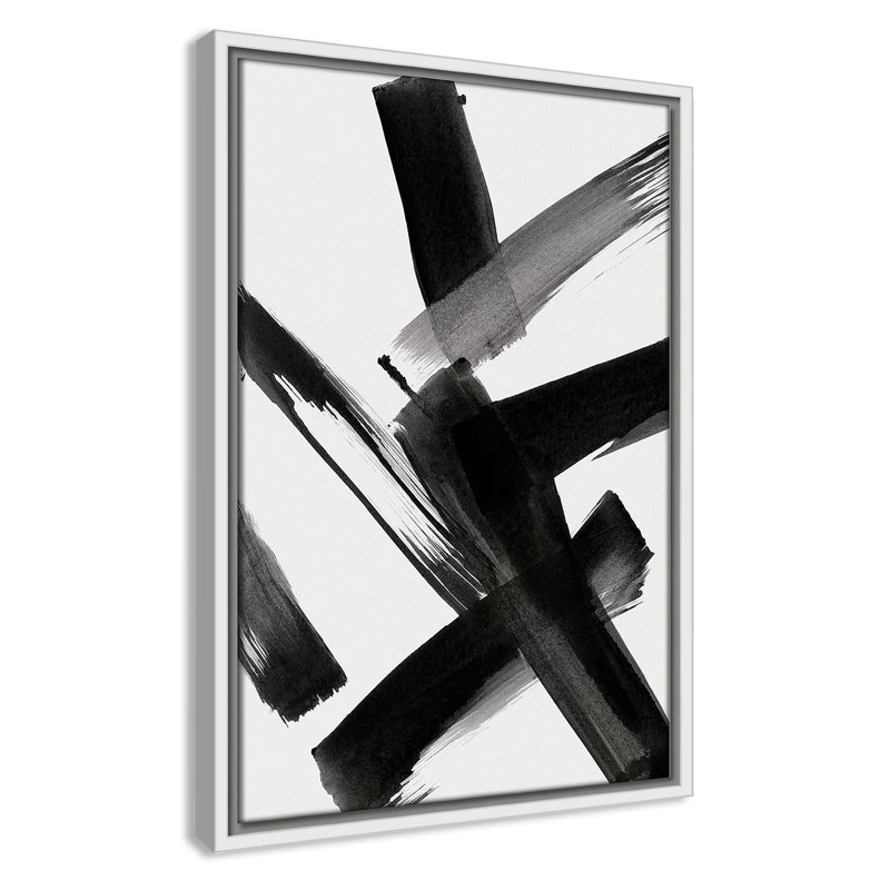 «Black Magic II» par Susan Jill, H 19,5 po x l 13,5 po x P 2 po, Blanc