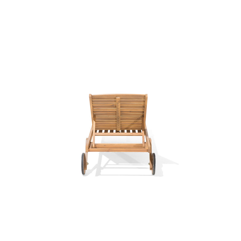 Wooler 195cm Long Reclining Acacia Single Chaise