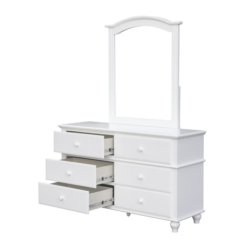 Abacoa Eoin Six Drawer Dresser with Mirror