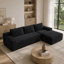 Canapé modulaire de 97 po, canapé modulaire Cloud avec assise profonde, canapé modulaire en L moderne avec méridienne et canapé rembourré pour salon, sans assemblage-1879577601-1879577600