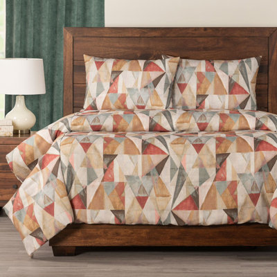 Geometric Print Multi-Color Duvet Cover Set