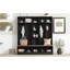 Arbre d'entrée large avec banc de rangement, armoire à chaussures minimaliste avec rangement cubique et tablettes, portemanteau multifonctionnel avec 8 crochets pour les entrées, vestibule, noir (ANCIEN SKU: N721S000021B)-1400499286