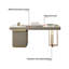 Bureau blanc rectangulaire à 6 tiroirs-108295558
