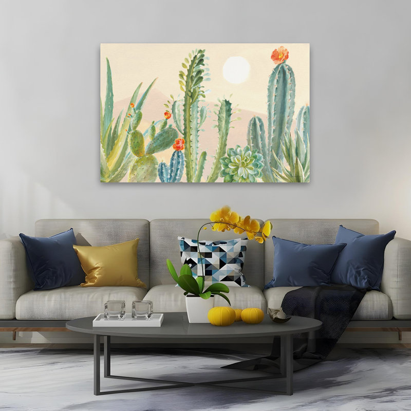 Agave et aloès, serre du désert, art, H 40 po x l 60 po