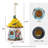 9"H Garden Resin Birdhouse with Roof,Yellow-1527552625