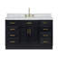Meuble-lavabo simple en bois massif 54 po avec lavabo en marbre Carrara de 1,5 po Thornaby-1419856120-1425286236