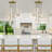 100" H Adjustable 5 - Light Cluster Teardrop Pendant Thicken Solid Glass Chandelier (Bulbs Included)-1061165449