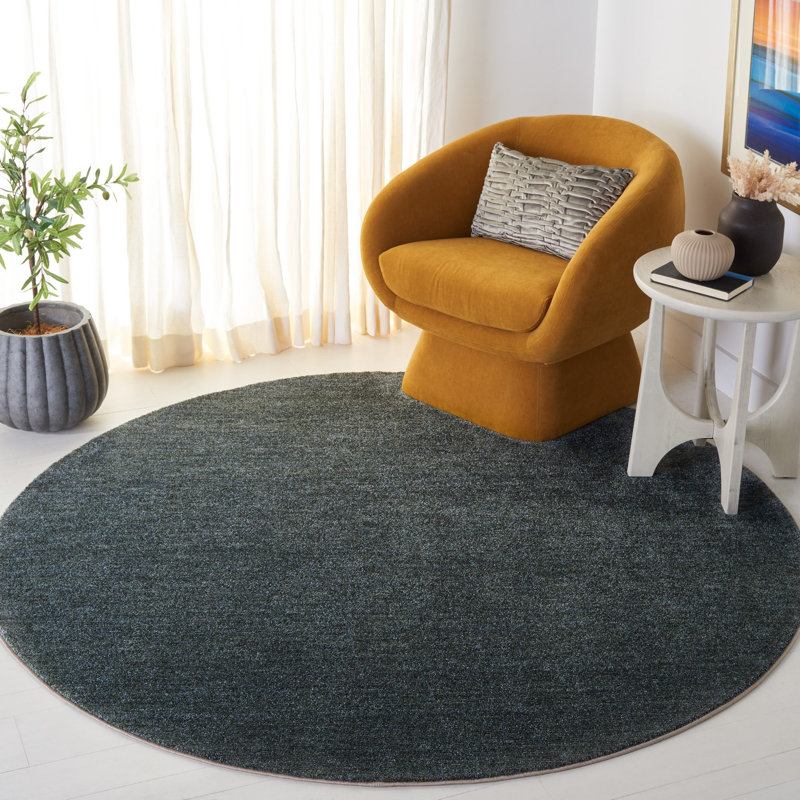 Olivarria Lasa 104 Area Rug In Green, Round 6'7"