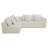 109.5’’ Oversized L-Shape Sectional Sofa, Modular Compressed Cloud Couch with Memory Foam, No Assembly Needed-1375081962