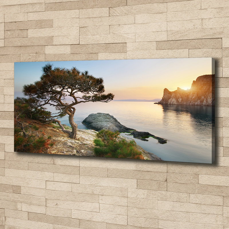 Tree By The Sea - Wrapped Canvas Print
