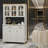 White  Kitchen Storage with 6 Doors, 2 Drawers and 3-Level Adjustable Shelves Kitchen Buffet