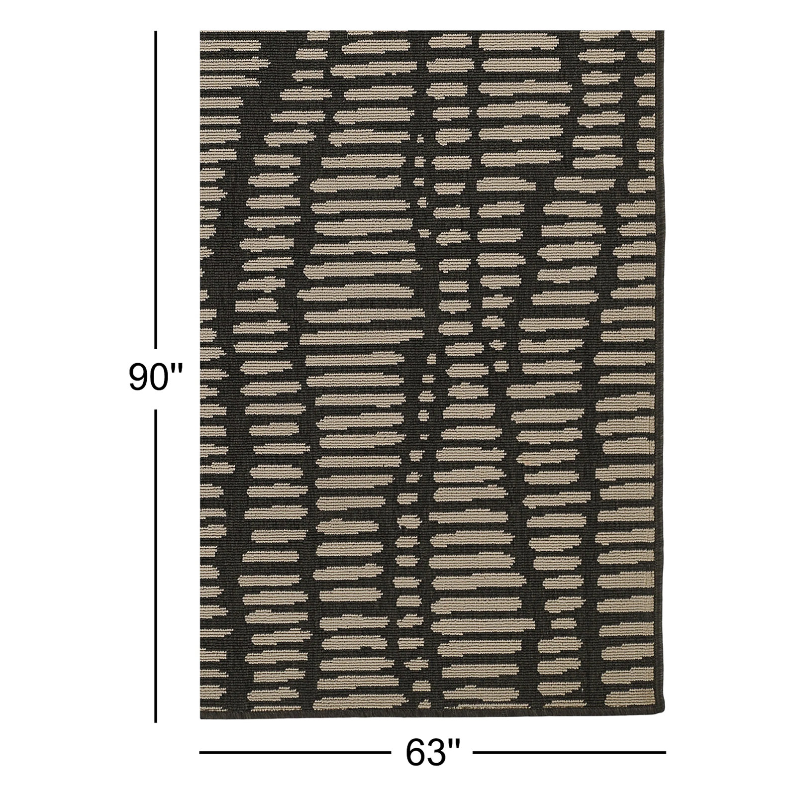 Jaymeir Brown Indoor/Outdoor Rug, Rectangle 5'3" x 7'6"