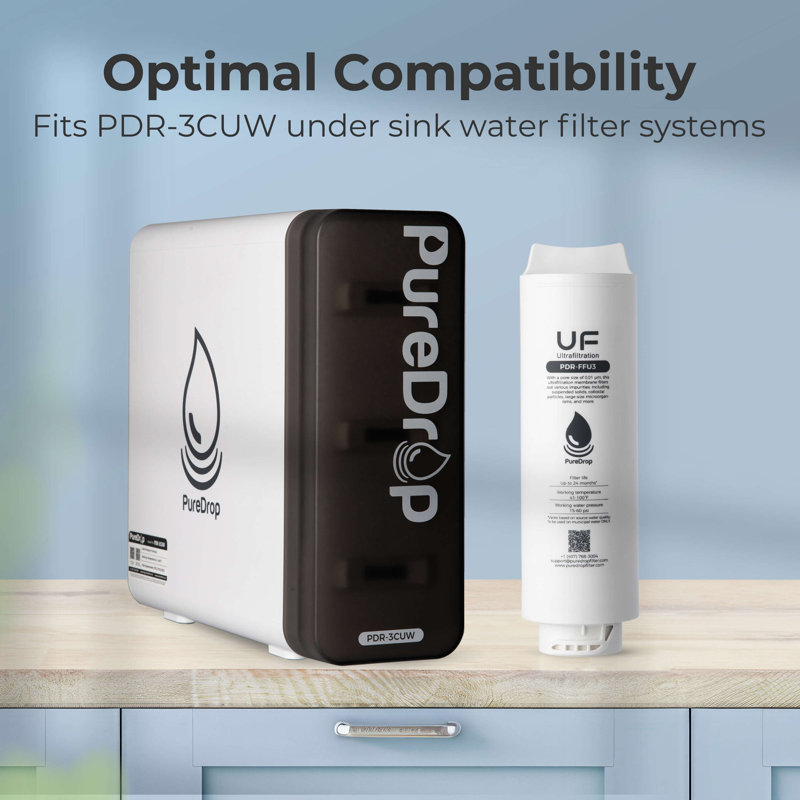 PureDrop PDR-FFU3 0.01μm Ultra-Filtration Membrane Replacement Filter Cartridge for PDR-3CUW System