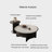 Simple round microcrystalline stone coffee table