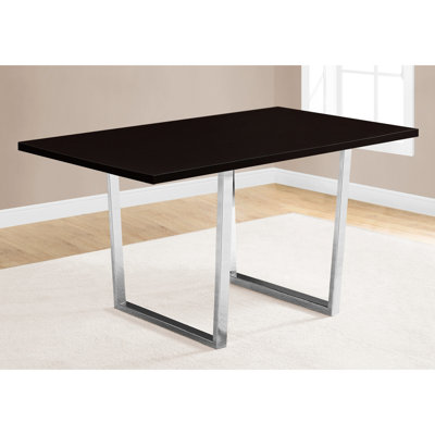 Table de cuisine 60 po rectangulaire moderne en stratifié brun