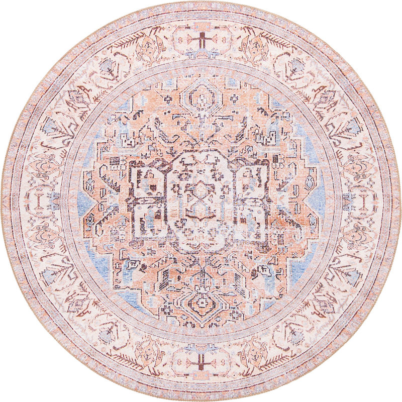 Mcclamma Chenille Oriental Indoor Rug, Round 5'