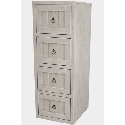Raina 17.25'' Wide 4 -Drawer Solid Wood File Cabinet