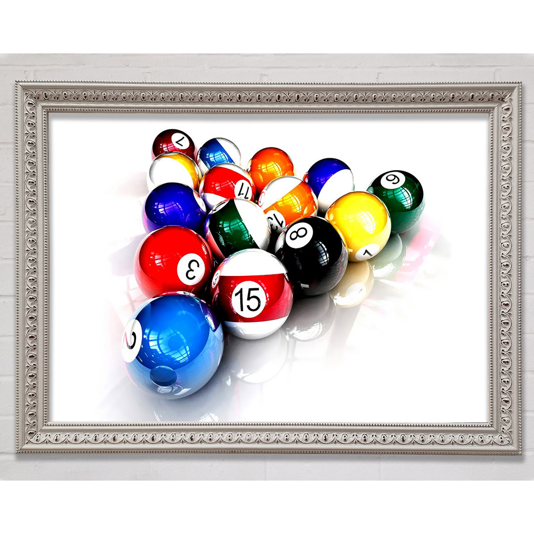 Pool Balls - Einzelner Bilderrahmen Druck