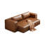 Canapé modulaire brun en similicuir-539855840