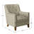 29.5'' W Top-Grain Genuine Leather Upholstered Armchair-1233655020