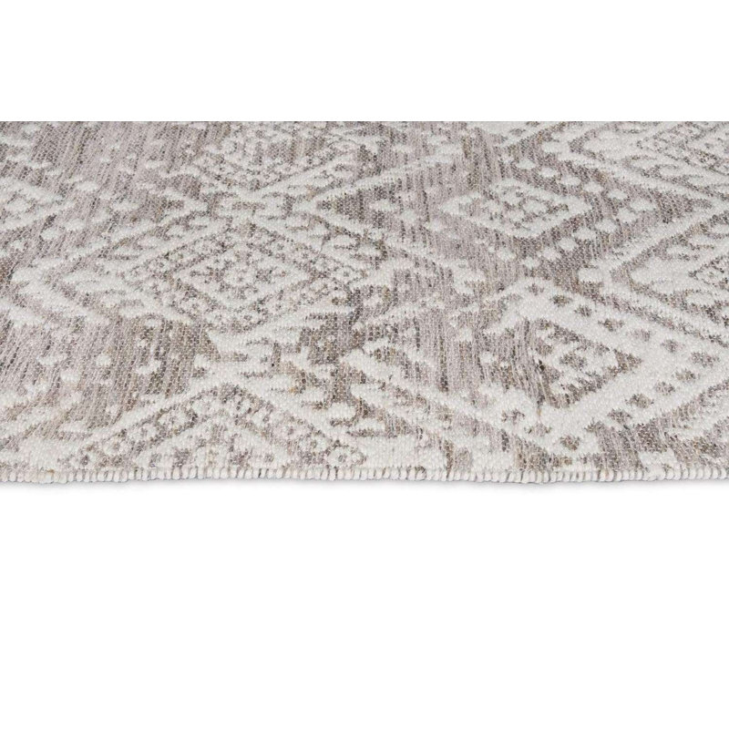 Tapis brun en laine tissé à la machine Darique, Rectangle 9 pi 10 po x 13 pi 2 po