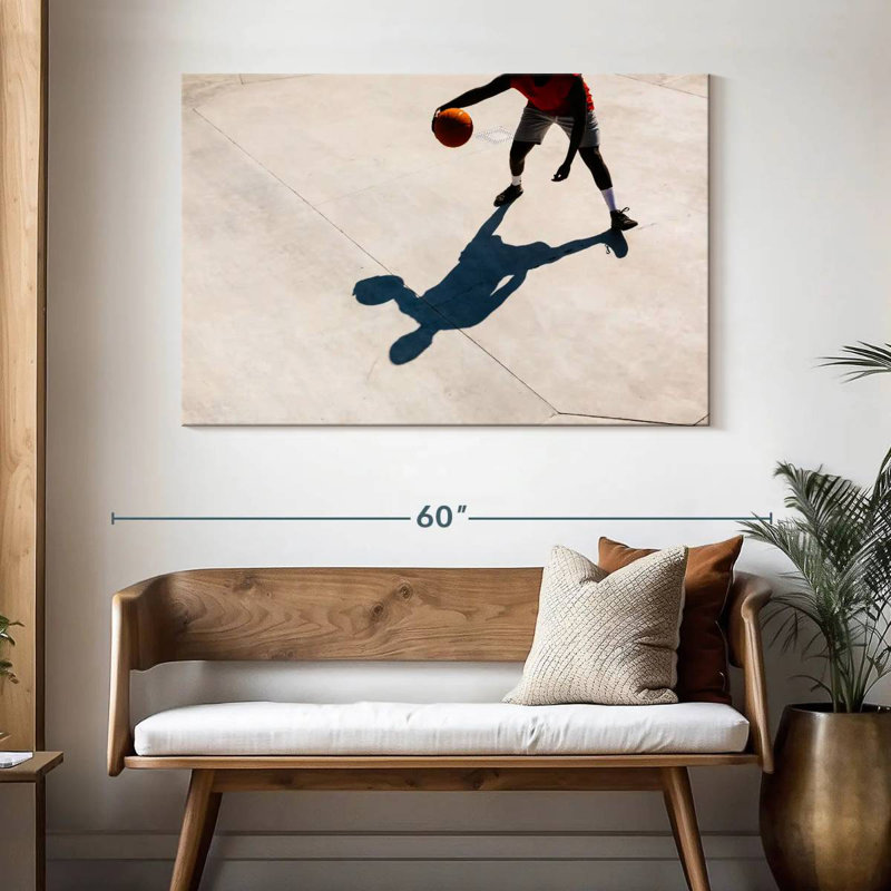 Basketball Player Shadow, 32" H x 48" W