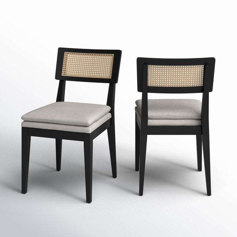 Buckworth Cane Back Dining Chair, Black