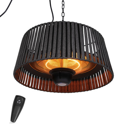 Chauffe-terrasse 1500W à halogène avec DEL et télécommande