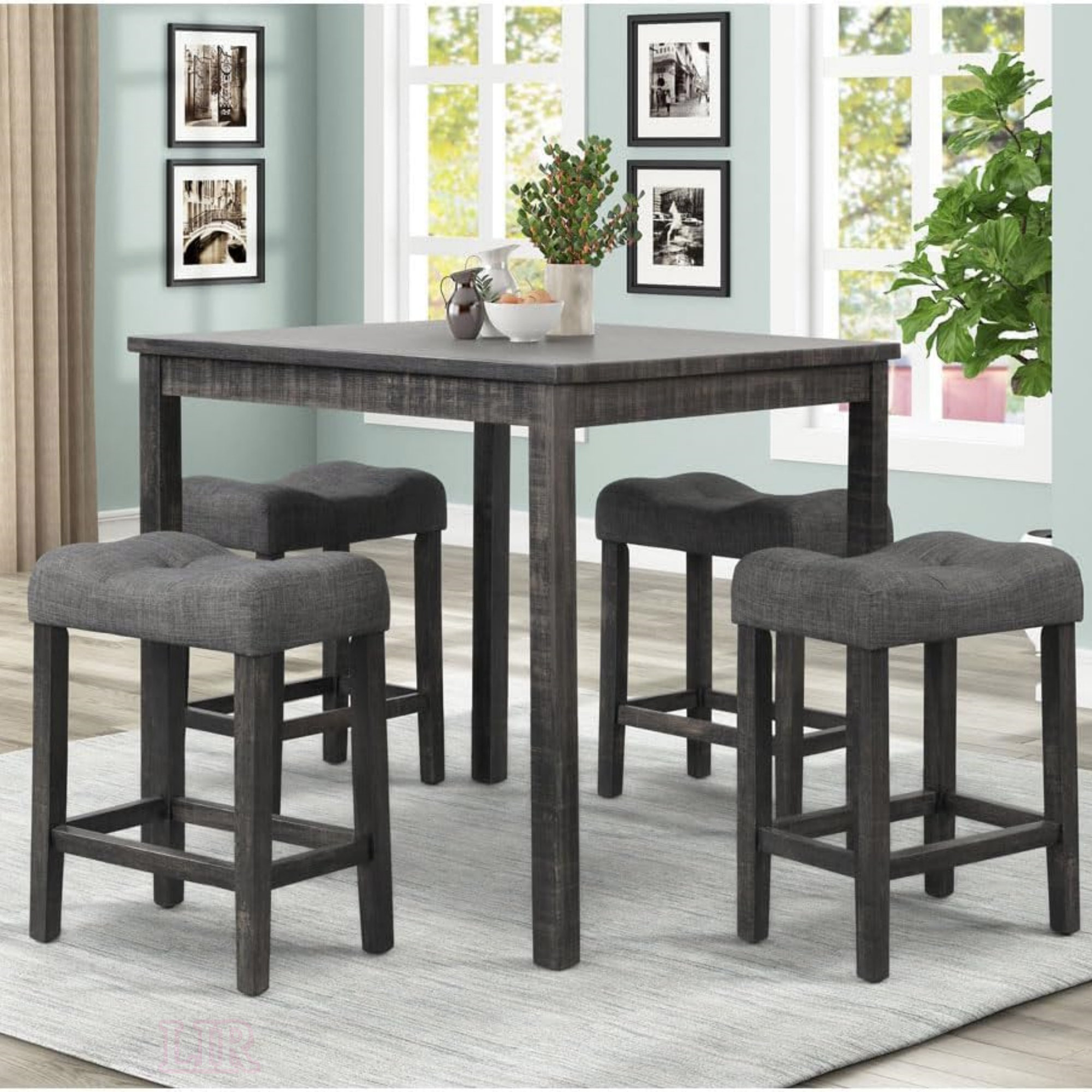August Grove® 5 Piece Transitional Counter Dining Set With 36-Inch ...