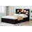 Twin Size Wood Platform Bed With Bookcase Headboard-1420280087