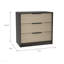 Commode 3 tiroirs, plateau supérieur - noir / pin-1701372429
