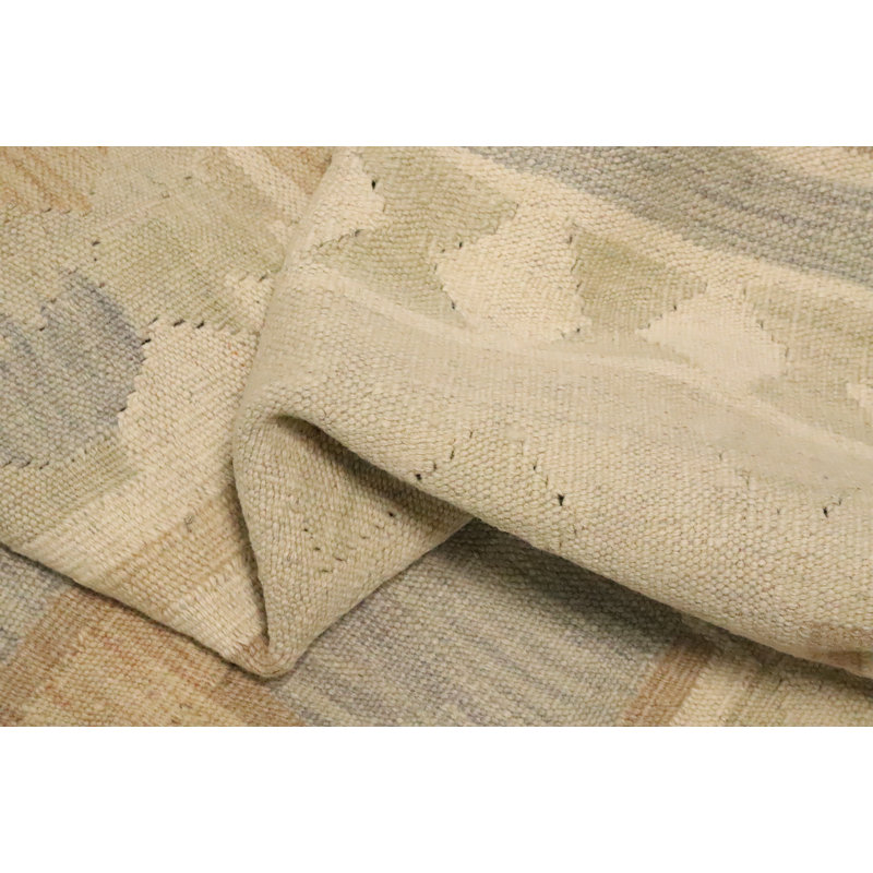 Tapis rustique à motif géométrique fabriqué à la main 6 x 9