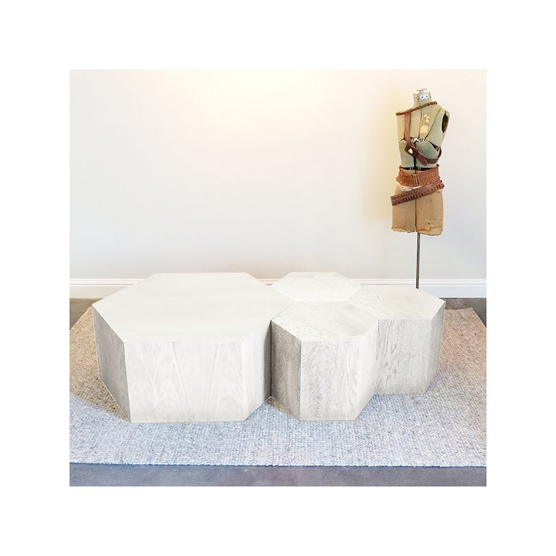 Coffee Table, White, 16" H x 20" L x 17.3" W