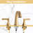 Widespread 2-handle Bathroom Faucet with Drain Assembly-100694937