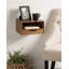 Adeana Poplar Solid Wood Floating Shelf with Drawer-1448701954