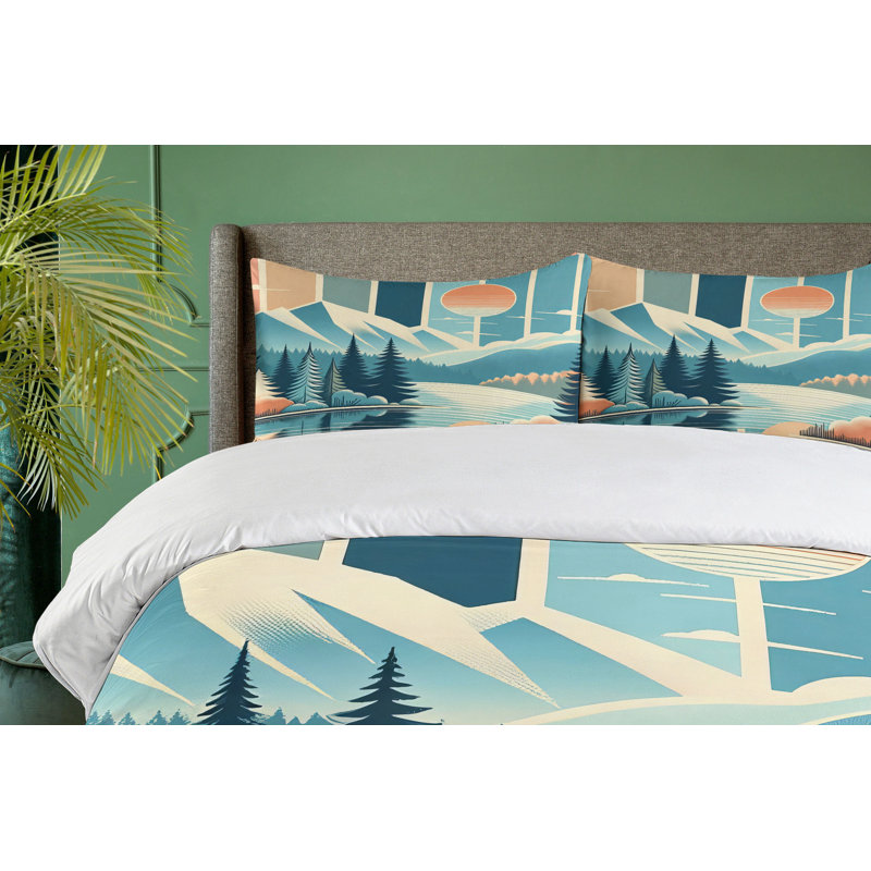 Mountain Duvet Cover, Queen Duvet Cover + 2 Standard Shams