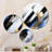 Blue Gold Bold Stripes I Abstract Wall Decor on Metal