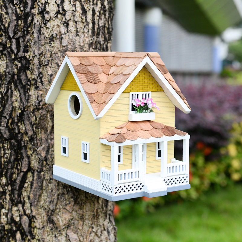 Maison d’oiseaux en bois avec perchoir 8,5 po x 9,5 po x 8 po Keeler