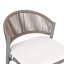Tabouret de comptoir moderne pour l'extérieur de 26 po de hauteur avec siège en forme de PE, de 2, gris mat - cadre rouille, coussin d'eau à utiliser