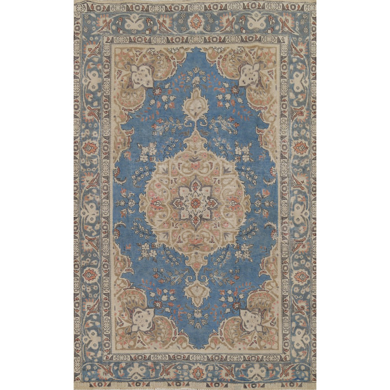 Tapis bleu surdimensionné 7 x 10 po