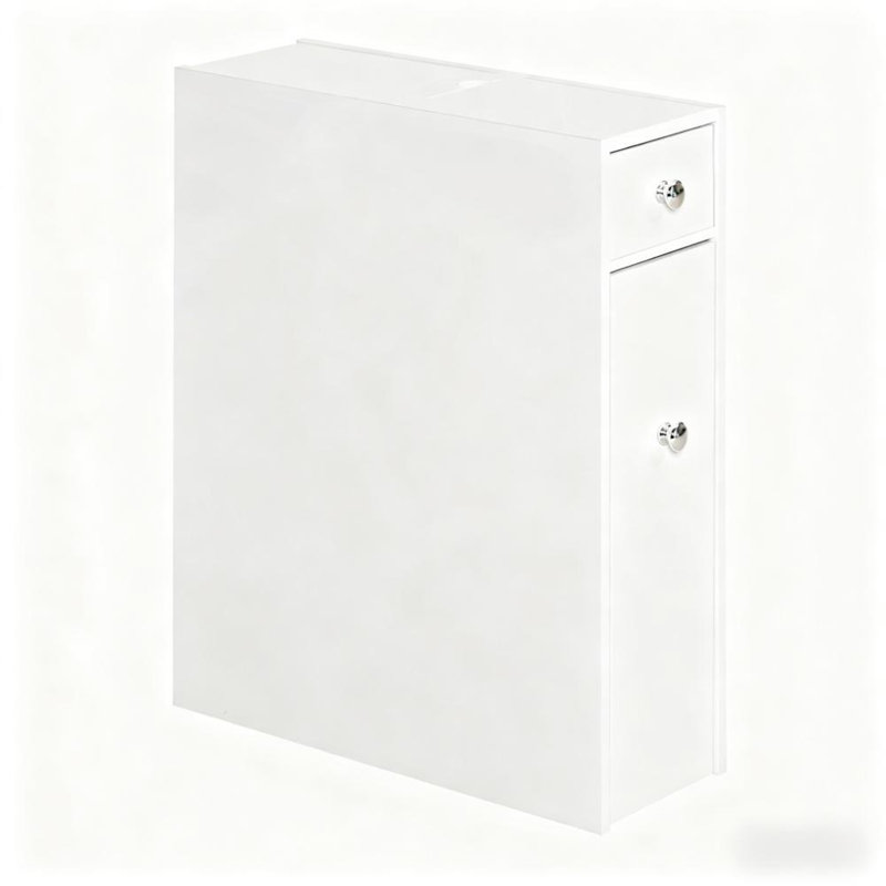 Armoire de rangement autoportante étroite compacte, organisateur de salle de bain, porte-papier hygiénique avec tiroirs