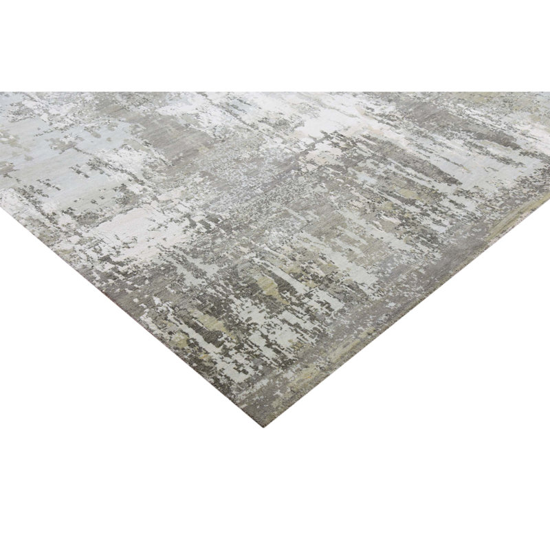 Handmade Silk and Wool Area Rug