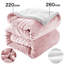 Diya Soft Sherpa Fleece Fur Thick Dual Sided Flannel Reversible Blanket Throw-832864508-832864504