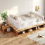Chambre d'enfant moderne rembourrée en bois et bois aggloméré