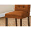 De 2 chaises de salle à manger modernes de 38 po, recouvertes d'un tissu orange fascinant avec des pieds en bois de noyer massif pour la chaise de style 2, haute et charmante