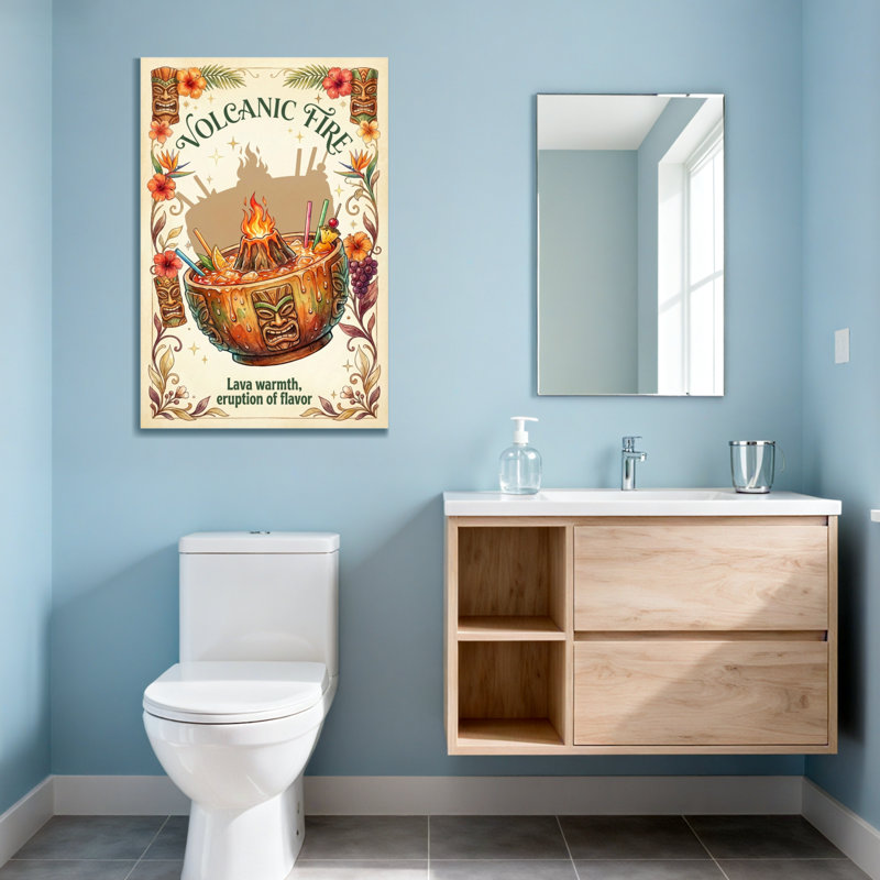 Design de cocktail Tiki Lava, H 12 po x l 18 po