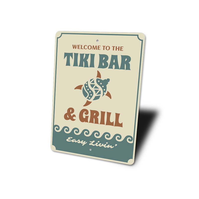 Plaque Tiki, H 14 po x l 10 po x P 0,04 po