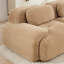 Velours côtelé de chameau et coin avec coussins, aucun assemblage requis, accoudoir incurvé, ergonomique multi-angle réglable, siège en éponge haute résilience 32D, siège et repose-pieds élargis, profondeur de 36,75 po,