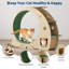 4-in-1 Indoor Cat Running Wheel, Large Quiet Running Wheel with Scratch Pad, Play Roller & Stable Wood Base for Active Cats-1351298327